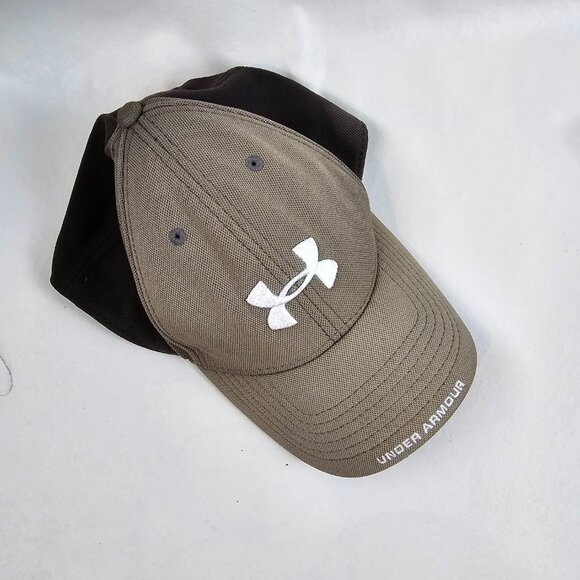 Under Armour Hat Mens Large Beige Tan Fitted Cap Baseball Casual Distressed Ha - Picture 3 of 10